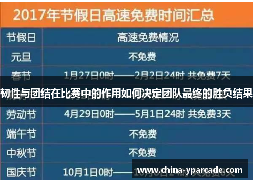 韧性与团结在比赛中的作用如何决定团队最终的胜负结果